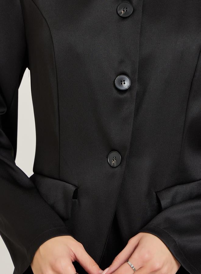 Styli Women Black Blazer and Wide Leg Pants Co-Ords - Image 3